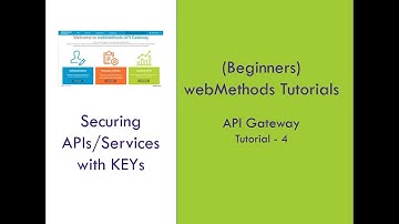 4 - SoftwareAG webMethods API Gateway Tutorial | Securing APIs/Services with KEYs
