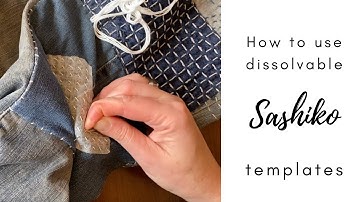 How to use disolvable sashiko transfers