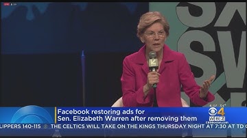 Facebook Restores Elizabeth Warren