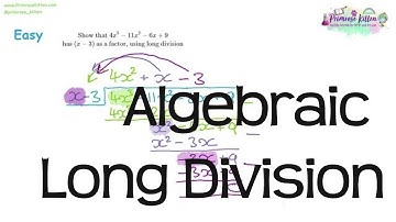 Factorisatie door algebraïsche staartdeling | Herhaling voor wiskunde A-niveau of IB