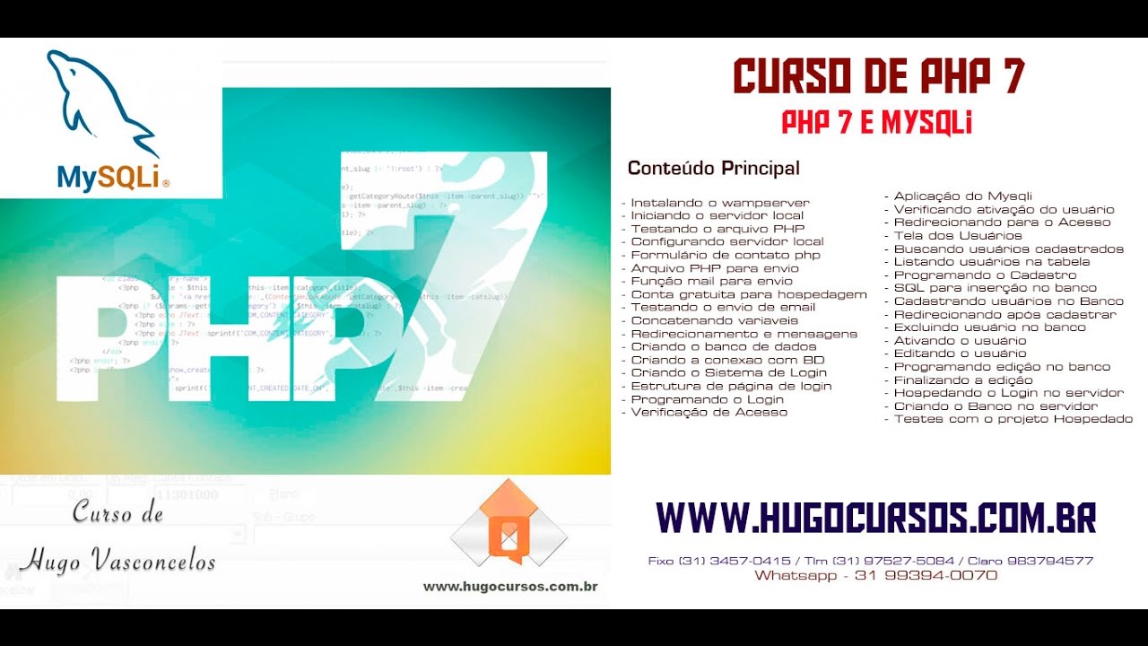 Curso de PHP 7 e Mysqli - Aula 01- Introdução ao curso - YouTube