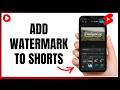 Add text watermark to YouTube shorts CapCut