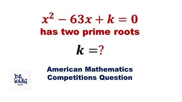 What is k so the quadratic equation has two PRIME ROOTS? | AMC12 Question