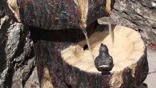 Smart Solar Tree Trunk Fountain