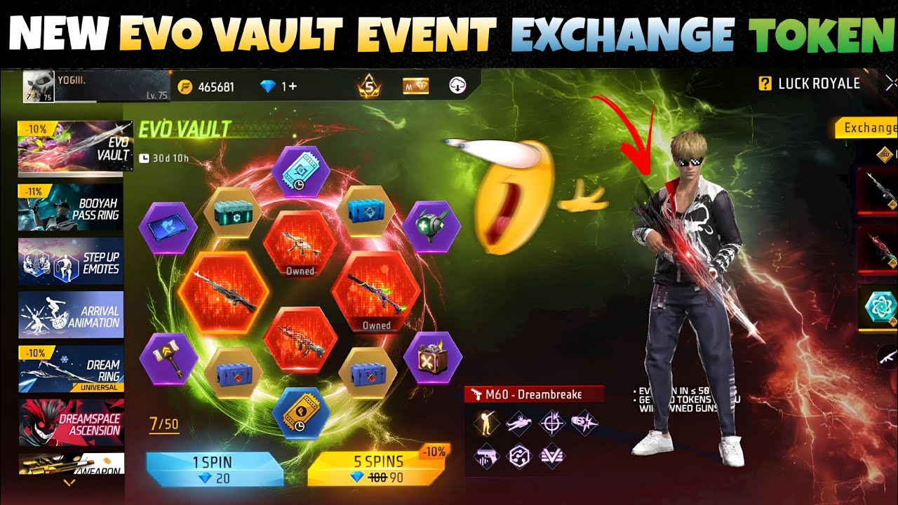 НОВОЕ СОБЫТИЕ EVO VAULT В FREE FIRE 🔥 | НОВЫЙ СКИН EVO M60 В ИГРЕ 🤯 | НОВОЕ СОБЫТИЕ В FREE FIRE