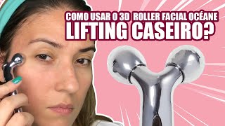 Efeito Lifting Roller Facial da Oceane Resenha aplicacao do 3D Facial Roller