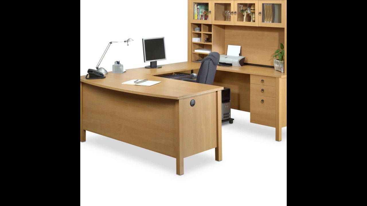 Furniture ideas with U Shaped Desk With Hutch YouTube