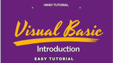 Introduction to VB.Net In Hindi (Easy Tutorial) Part - 1