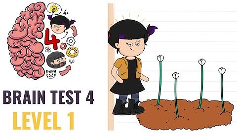 🧠 Brain Test 4 Level 1 | Tap on the biggest flower | Walkthrough