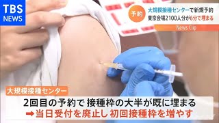 【速報】大規模接種センターで新規予約 東京会場２１００人分が６分で埋まる