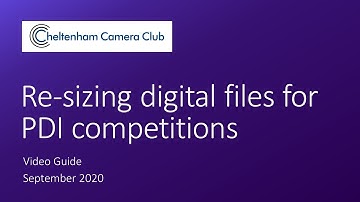 Re-sizing Digital Files for PDI Competitions
