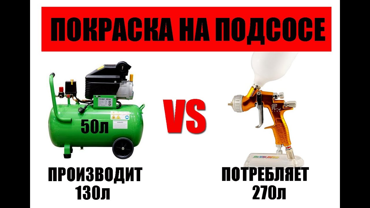 Покраска маленьким компрессором. Маленьким давлением.