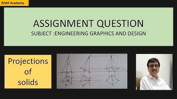 How to draw projections of solids ? | Pentagonal pyramid | RNM Academy