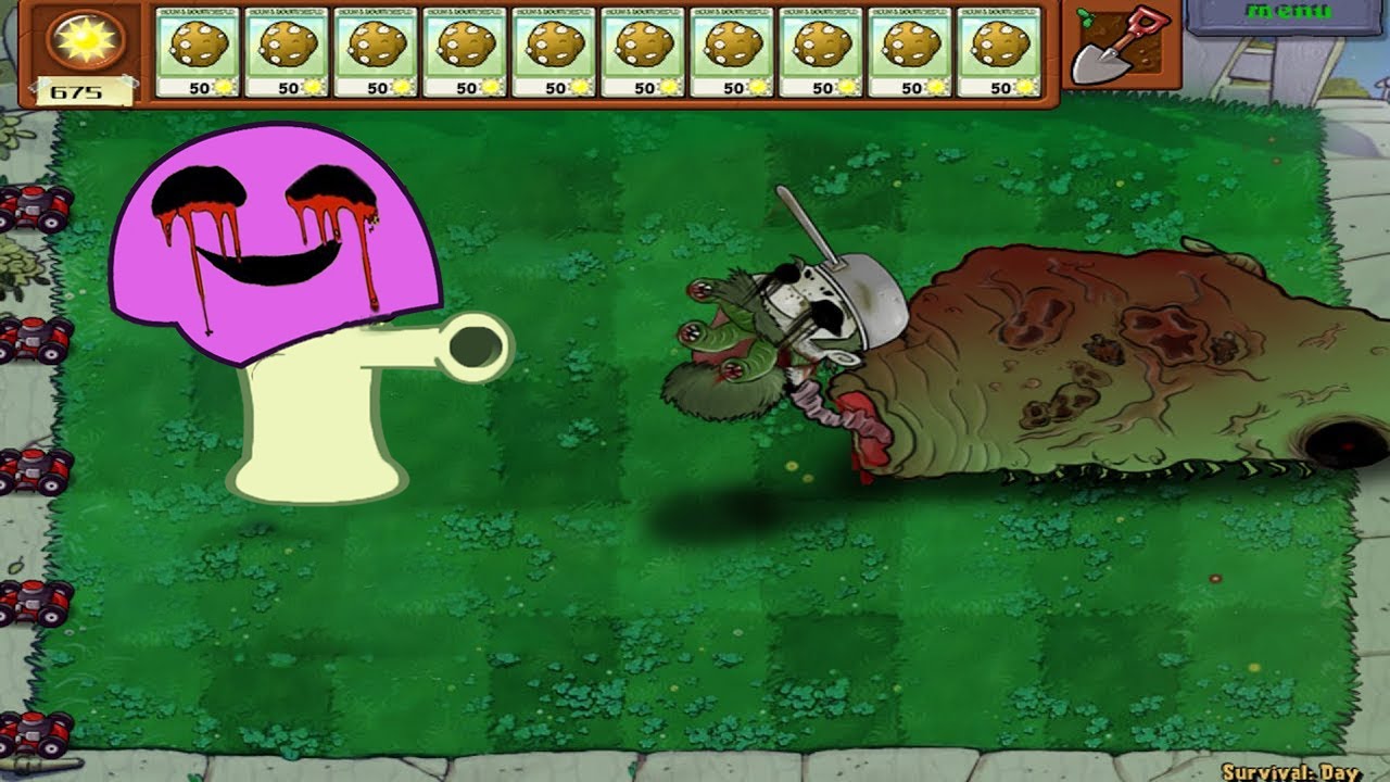 Horror Zombies Vs Scaredy Shroom Vs Horror Horrible Zombie - Plants vs Zombies Hack