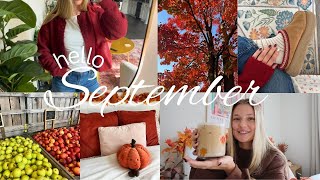 Hello September🍂🍎🧸 fall baking, september bucket list, cozy coffee shops, reading, & september vibes