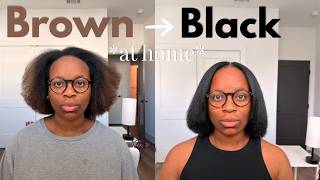 Dyeing My Natural Hair Black At Home | Bigen 57 (easy, no mess, no ammonia, water only mixture)