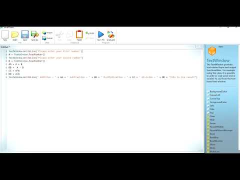 Computer Programming: - How to use basic arithmetic functions on Small Basic