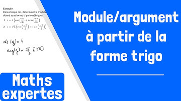 Comment déterminer le module et un argument à partir de la forme trigonométrique ?