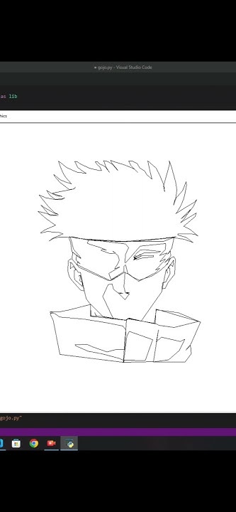Gojo sketch draw using python #shorts #viral #trending #coding #python ...