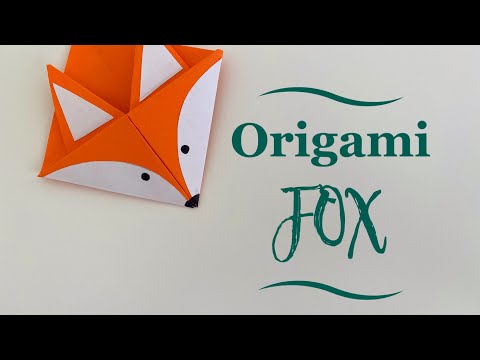 Милая лисичка из бумаги. Оригами-лисичка закладка для книг. Origami fox. DIY. Простая поделка