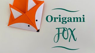 Милая лисичка из бумаги. Оригами-лисичка закладка для книг. Origami fox. DIY. Простая поделка