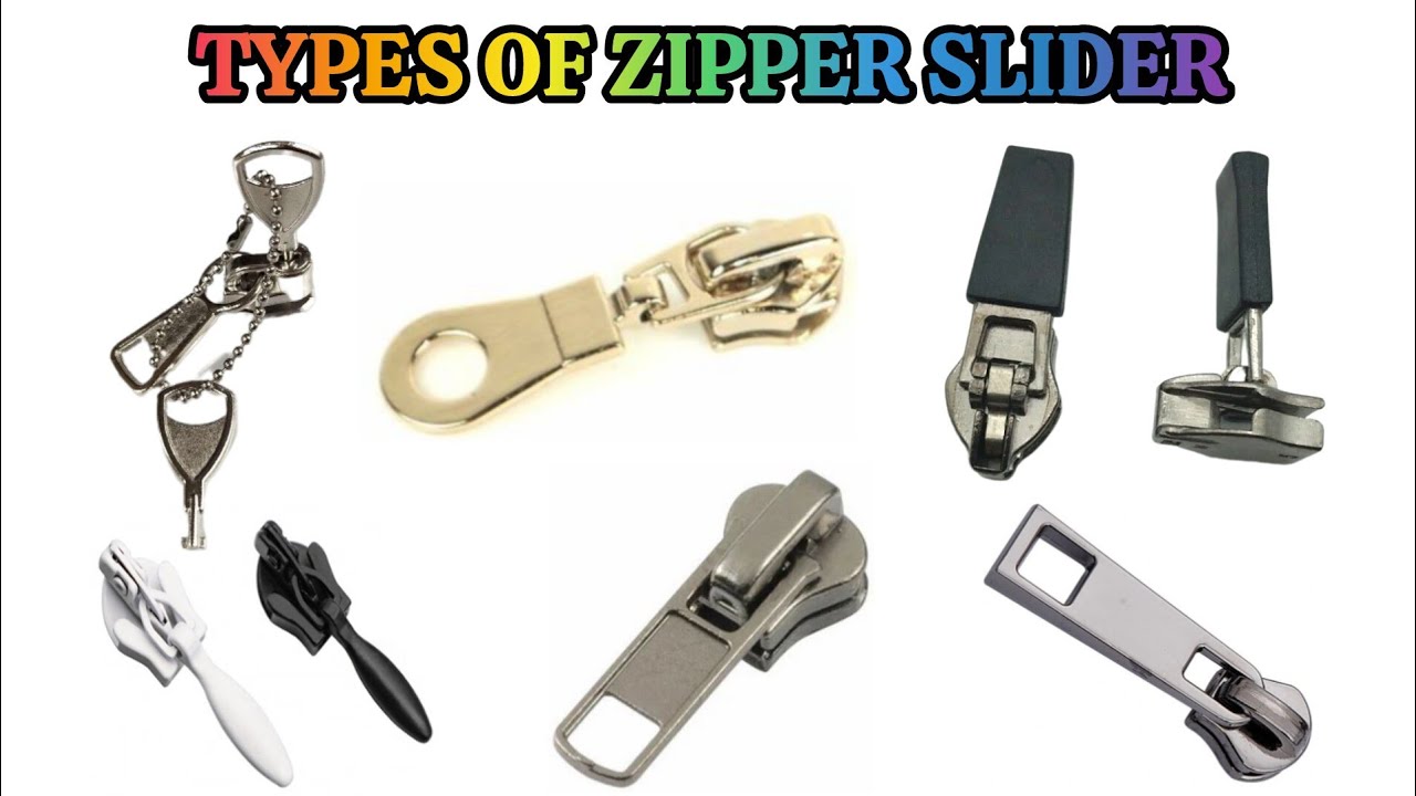 Zipper Runner Types Types of Zipper Sliders | Types of Zipper Pulls - YouTube