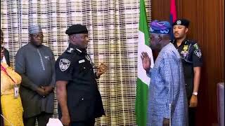 President Bola Tinubu decorates Tunji Disu as Acting IGP