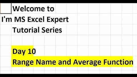 AVERAGE Function & RANGE NAME | I