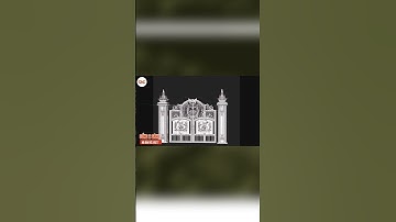 Mã bản vẽ 24577. Cổng 2 cánh model sketchup | Thuviencnc.vn #shorts