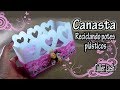 REGALOS PARA MAMÁ/ canasta con potes plásticos reciclados|Taller Lash