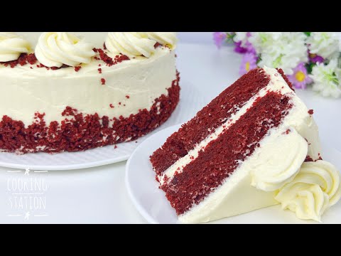 Super Moist RED VELVET CAKE Recipe With Cream Cheese Frosting