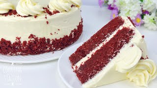 Super Moist RED VELVET CAKE Recipe With Cream Cheese Frosting