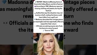 Madonna Missing Items at Coachella Valley Music and Arts Festival