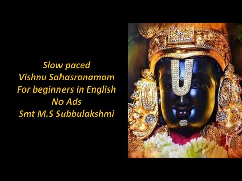 Full Vishnu Sahasranamam for beginners   MS Subbulakshmi   English Lyrics