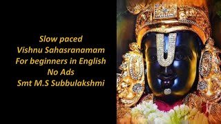 Full Vishnu Sahasranamam for beginners - MS Subbulakshmi - English Lyrics screenshot 4