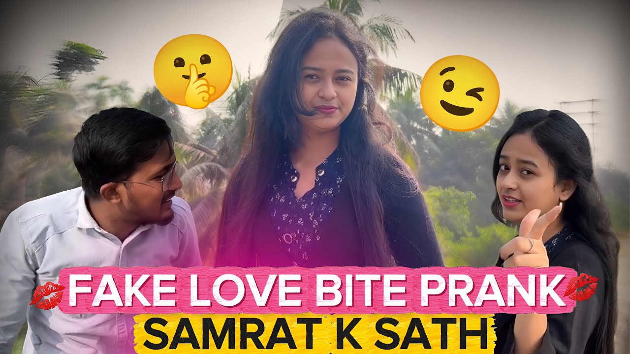 Love bite prank with my girlfriend❤️ || The End 🥺#viral 