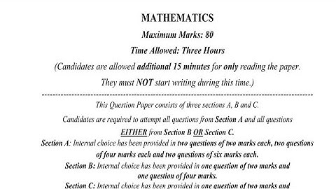 ISC MATHS SPECIMEN QUESTION PAPER 2024 FULL VIDEO SOLUTION|| PART -1