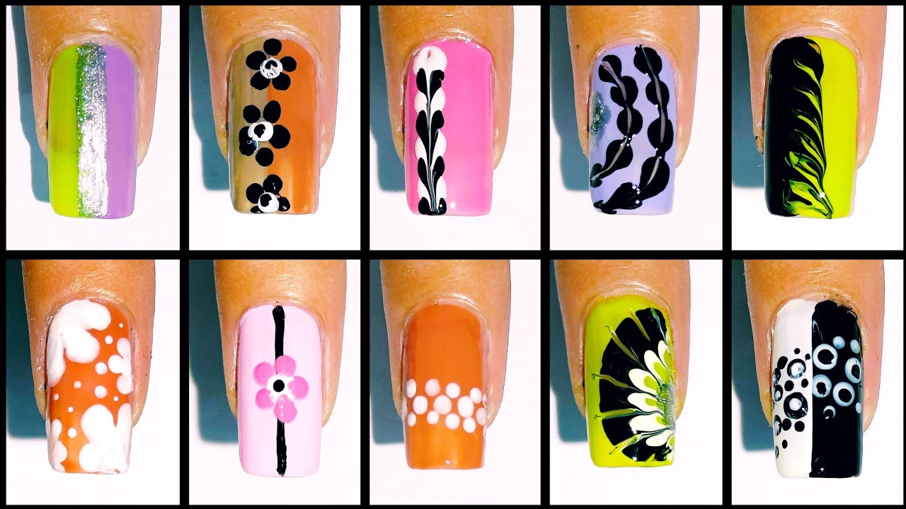 Top 10 Easy And Cute Nail Art Designs Nail Art 2023 YouTube