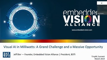 tinyML Summit 2019 - Jeff Bier : Visual AI in Milliwatts: A Grand Challenge and a Massive....