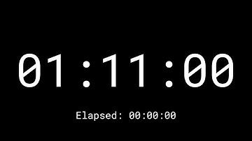 71 Minutes Countdown Timer Clock With Elapse Time and Loud Alarm In The End (HD - 1080p)