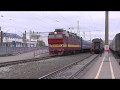 Электровоз ЧС4Т-440 со скорым поездом Минск - Новосибирск