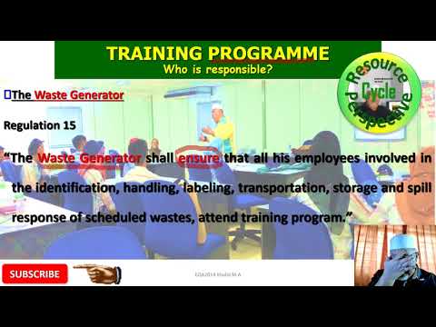 Is Employee Training on Scheduled Waste required?