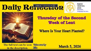 Daily Reflection March 5, 2026, Thursday of the Second Week of Lent