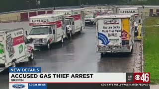 Man accused of drilling hole in Uhaul truck gas tank, stealing gallons of gas