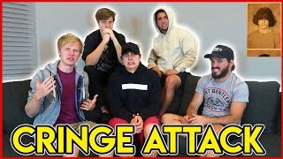 REACTING TO OUR CRINGEY OLD PICTURES w\/ ROOMMATES | Colby Brock