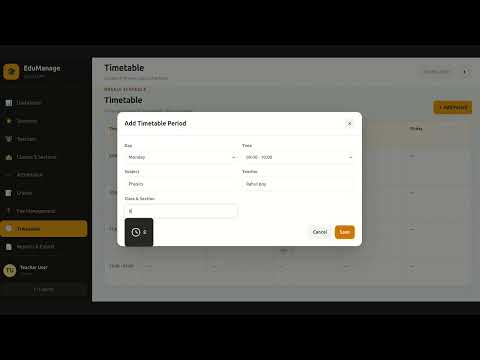 EduManage | School Management System — Full Project Demo