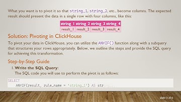 Achieve a Pivot in ClickHouse: Turn Rows into Columns with Ease