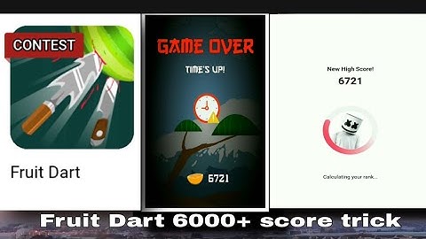 Mpl Fruit Dart 6000+ Score Trick || Mpl Fruit Dart combos Trick New