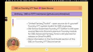 OSE on Foundry VTT Team 💜 Open Source