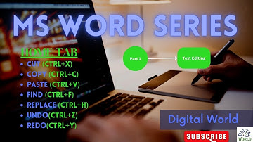 Home Tab (Part 1: text editing)||MS Word in Urdu/Hindi for Beginners  #fiverr #upwork #shorts